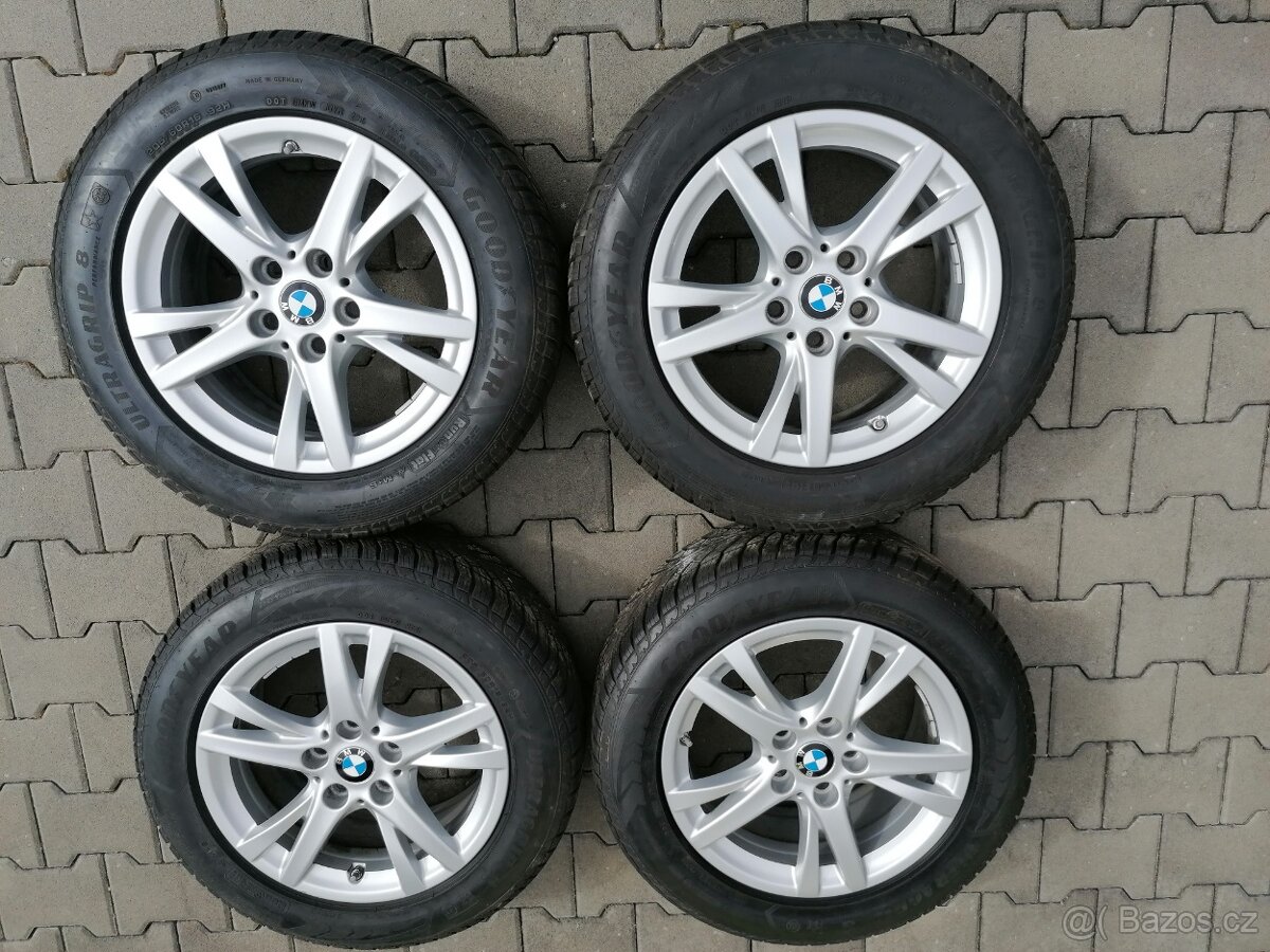 5x112 16 7J ET52 orig. alu kola BMW 2 vč. zim. pneu Goodyear - 2