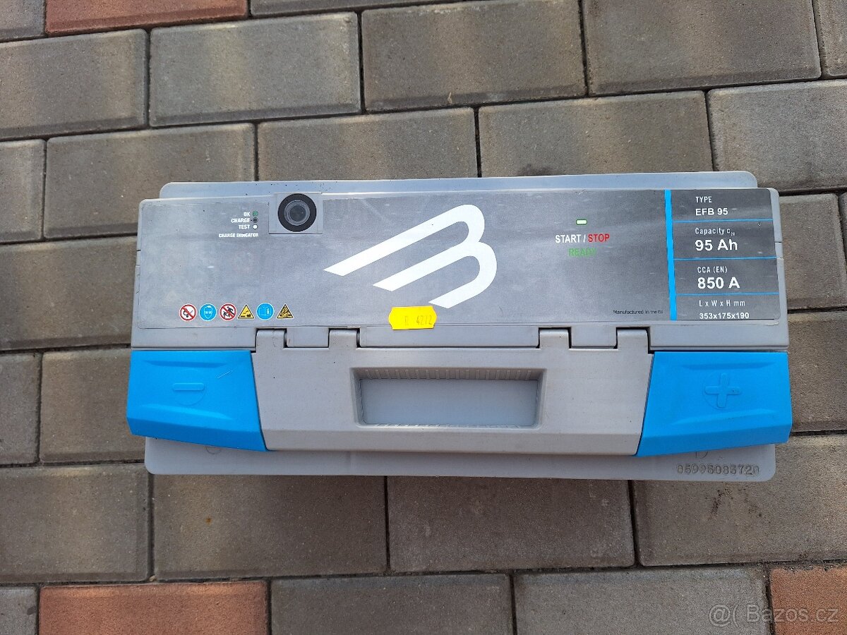 Autobaterie BRIT EFB 95 Ah START-STOP - nová - 2