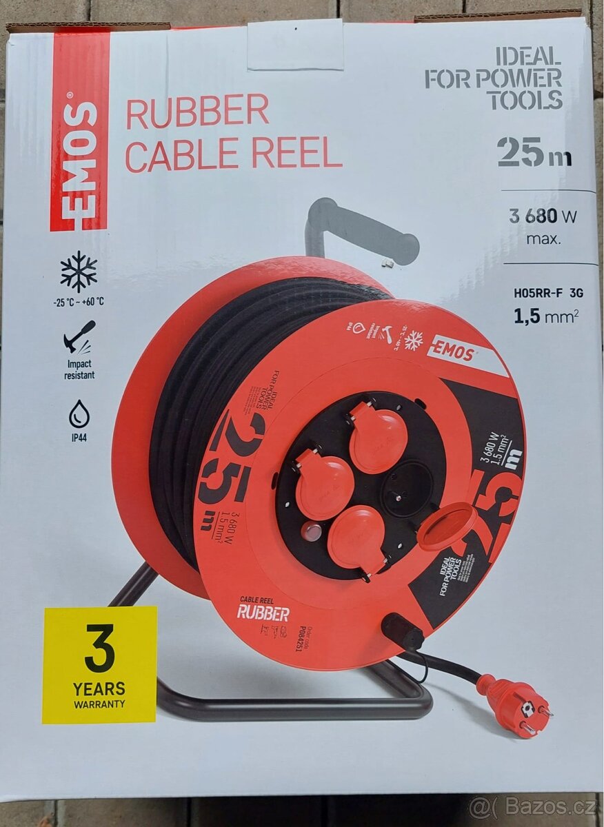 venkovni kabel na bubnu Emos 25m,50m - 2