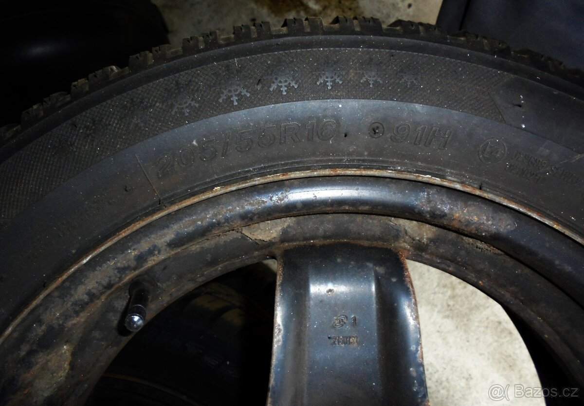 Zimní kola 205/55/16 obutá sada vhodné na Opel bez poklic - 2
