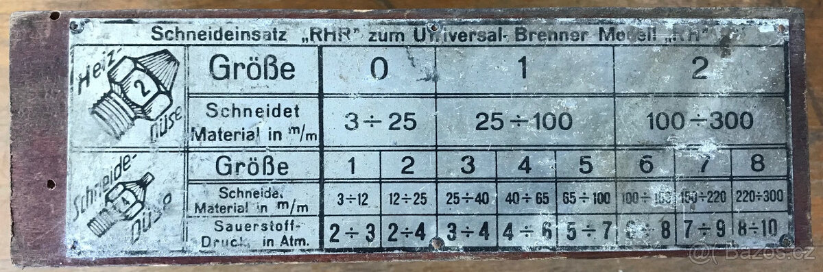 Autogenní souprava - vložky do hořáků - 2