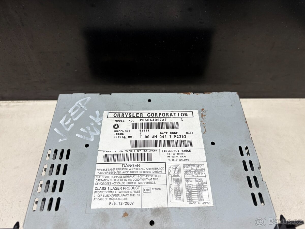 //Rádio JEEP GRAND CHEROKE WK/WH // - 2