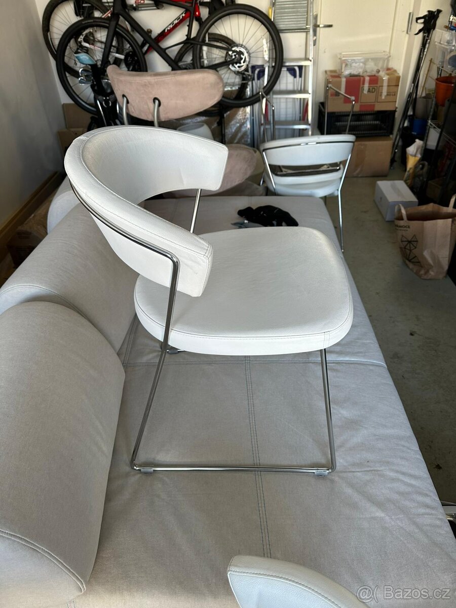 6x Kožené židle Calligaris New York - 2