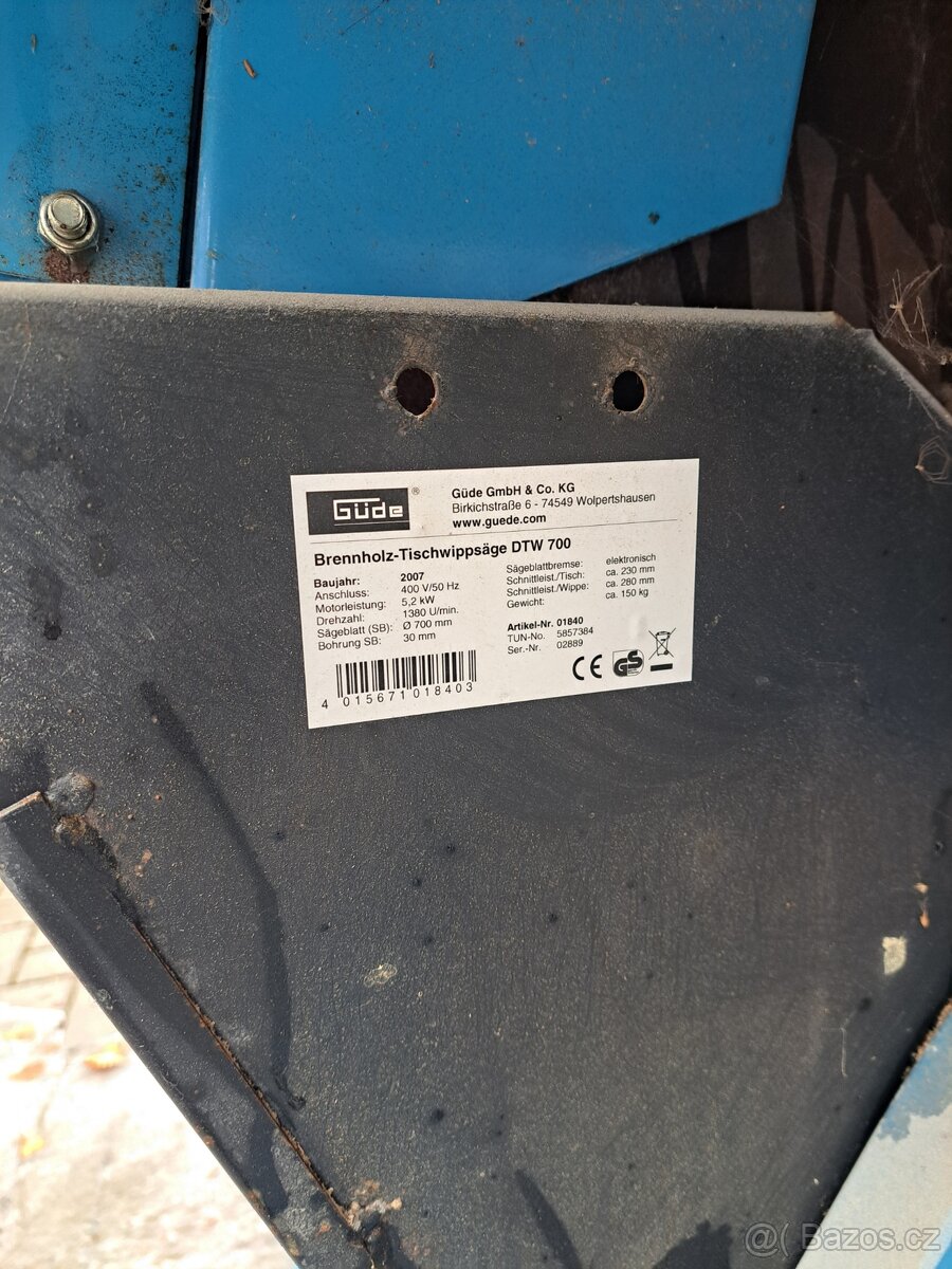 Güde DTW 700 Cirkulárka s kolébkou - 2