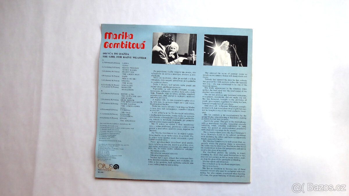 B355_ LP gramo deska, M. Gombitová, „Dievča do dažďa - 2