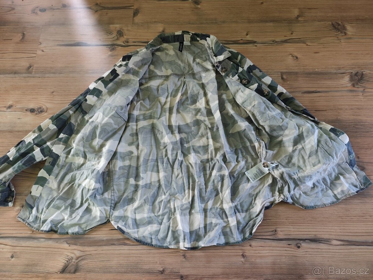 Khaki košile divided S 36 maskáčová - 2