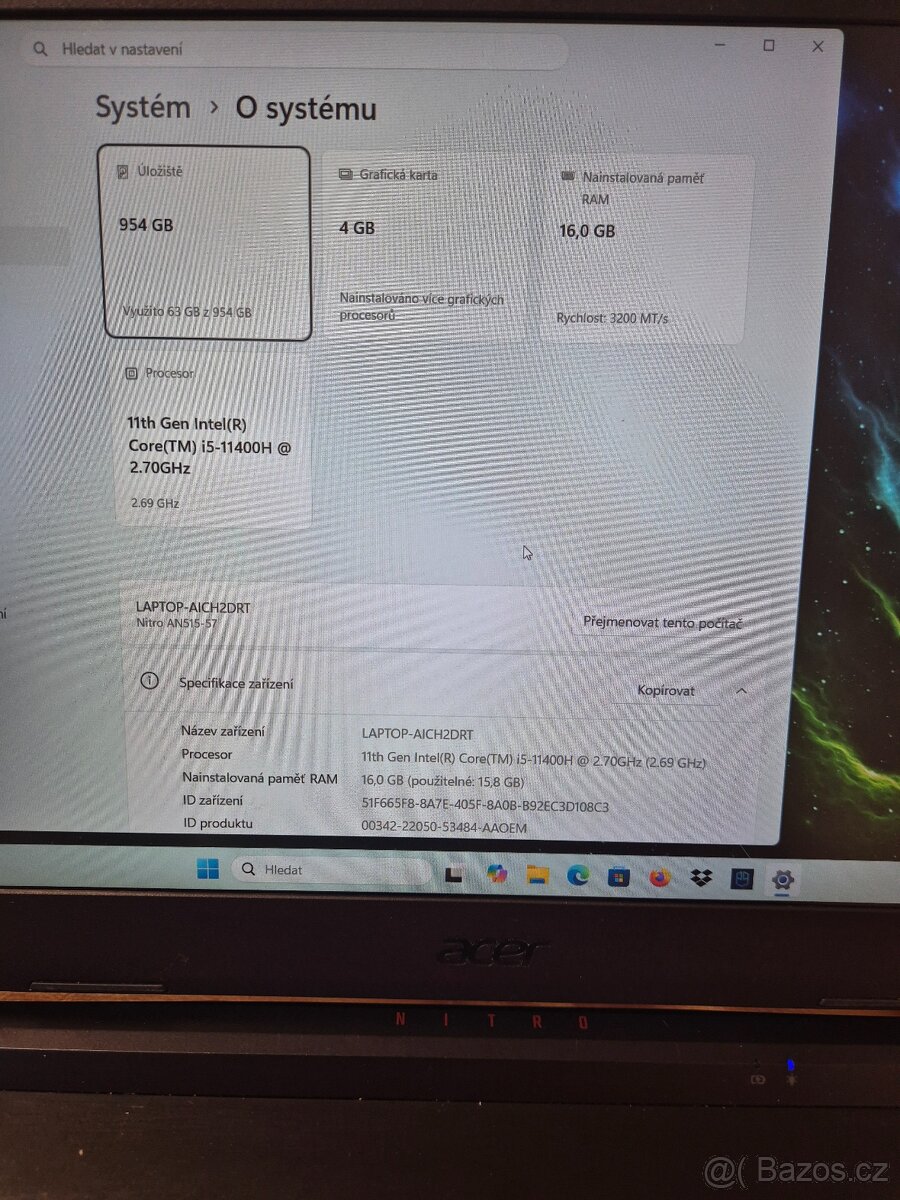 Herní notebook Acer Nitro AN515-57 - 2