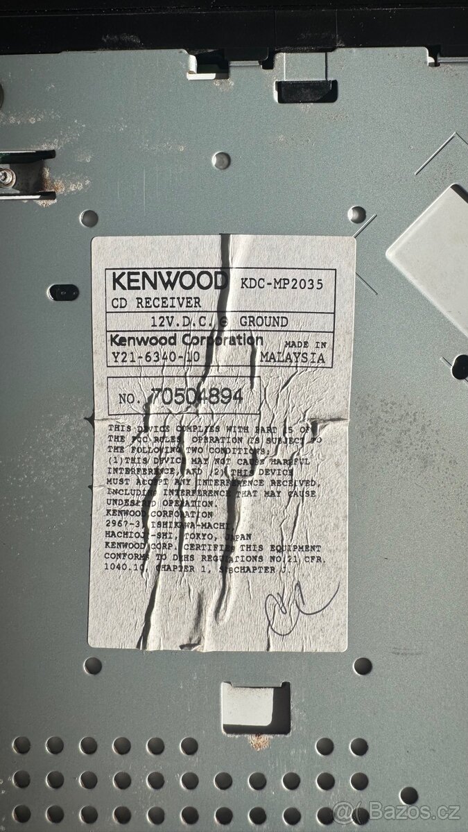 Kenwood KDC-MP2035 - 2
