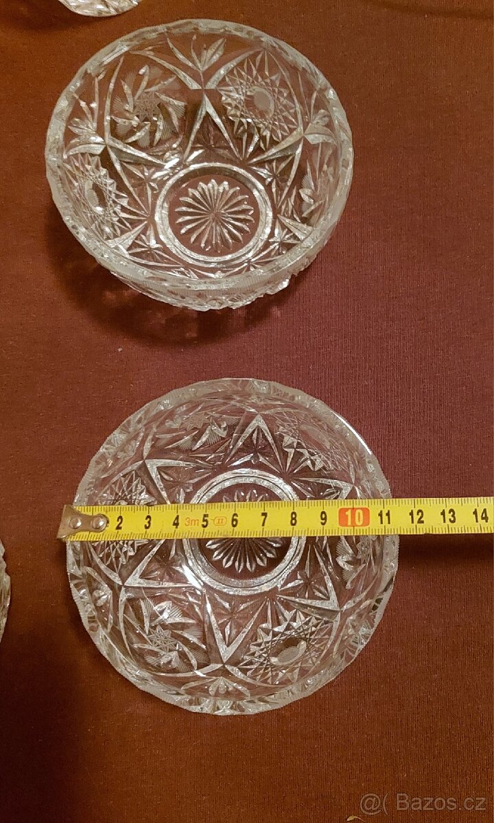 Broušené skleničky na Whisky a kompt.misky. - 2