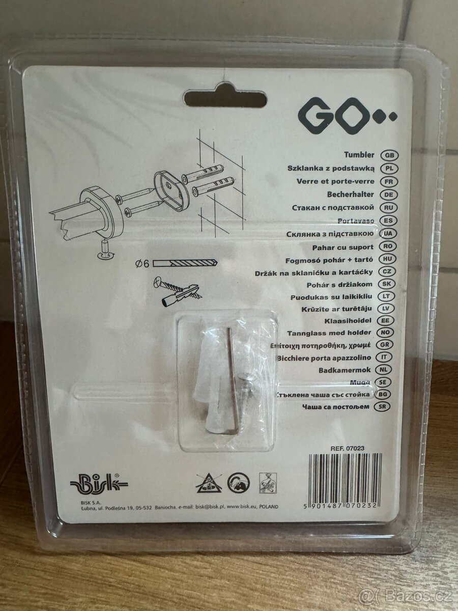 koupelnová sklenka se stojánkem Bisk (model GO..) - 2