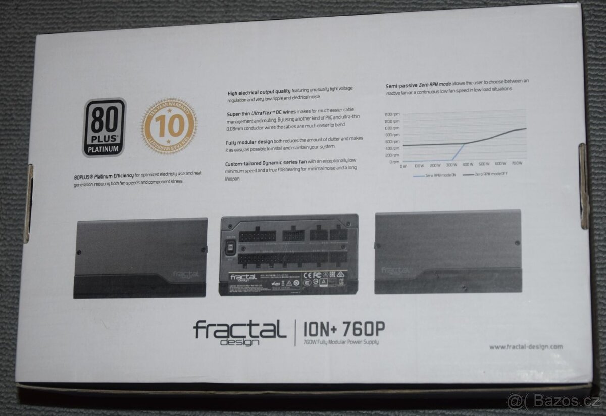 Fractal Design ION+ 760P plně modulární, tichý, PLATINUM - 2