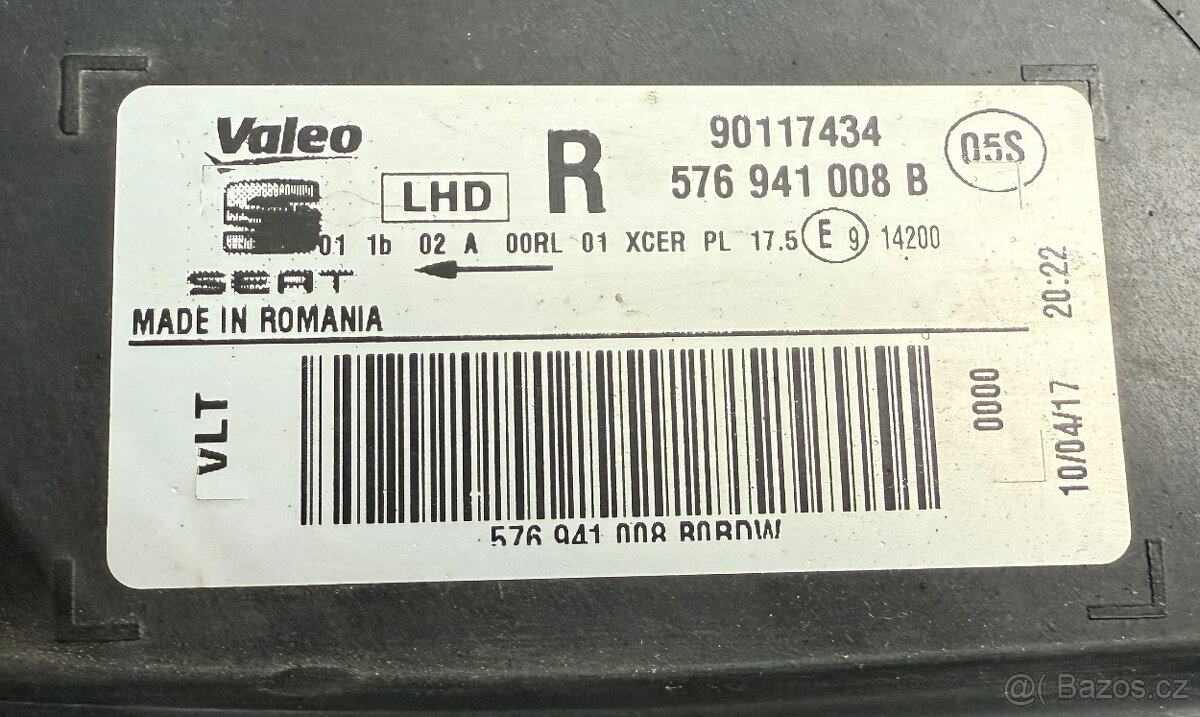 Světlomet pravý přední 576941008B originál Seat Ateca 16-20 - 2