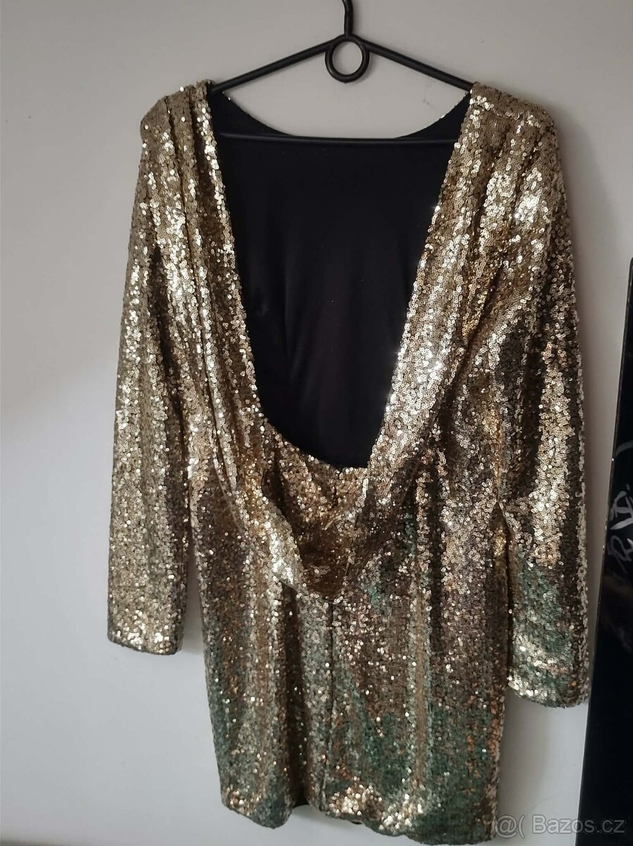 ✨ NOVÉ Flitrované Šaty – Zlatý Glamour na Každou Párty ✨ - 2