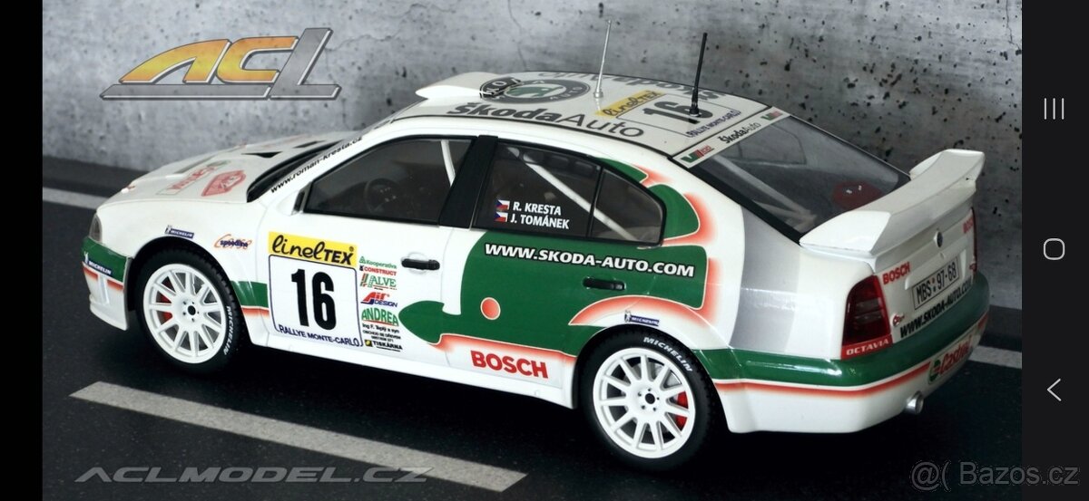 Škoda Octavia wrc 1:18 rally Kresta ACL rarita - 2
