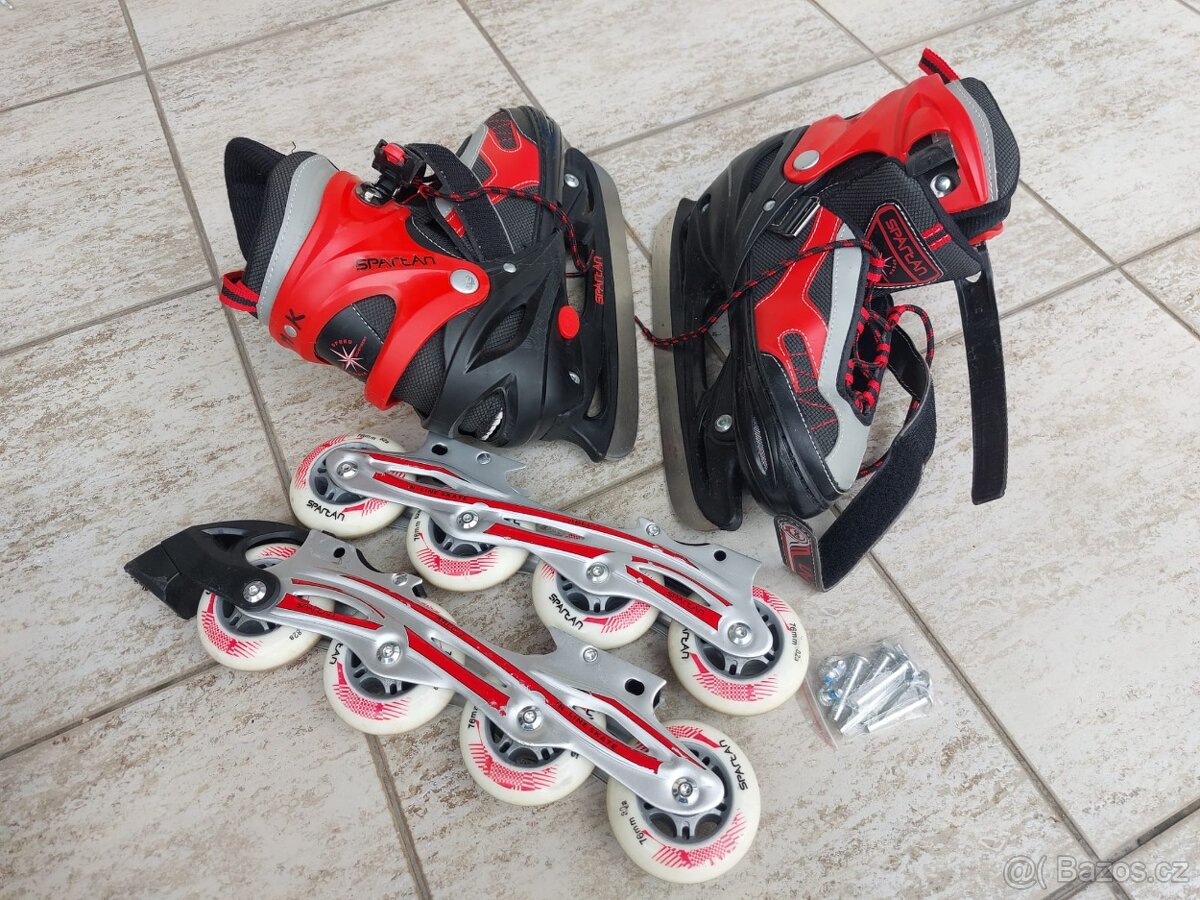 Brusle 2v1 SPARTAN vel.38-41 a chrániče - 2