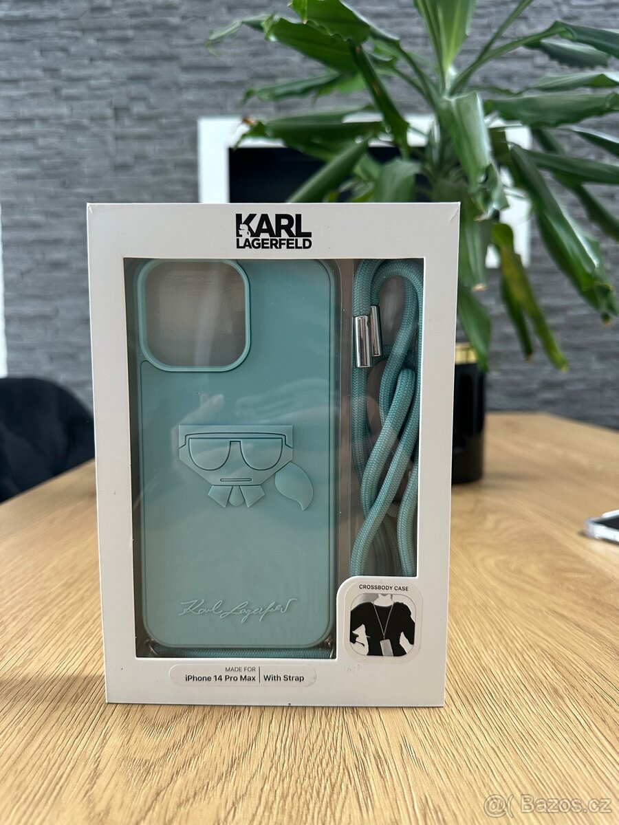 Tyrkysový obal / kryt Karl Lagerfeld iPhone 14 Pro Max - 2