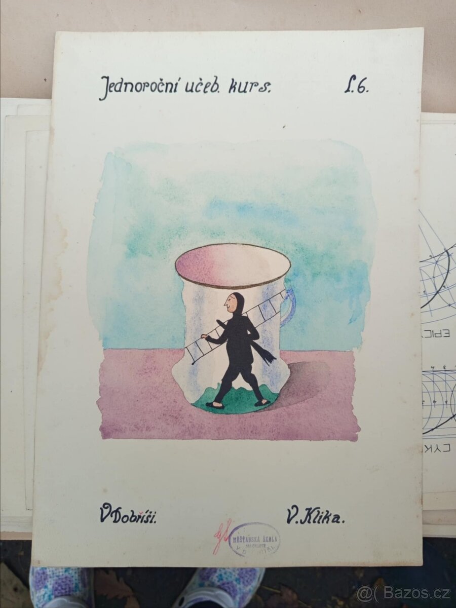 Prvorepublikové výkresy Státní reálka v Příbrami -kolem rko5 - 2