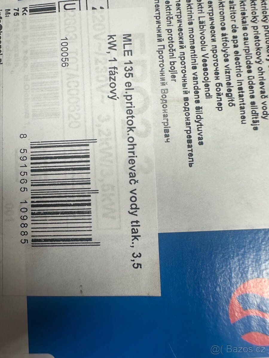 Průtokový ohřívač Kospel 3,5 kw 1 fázový - 2