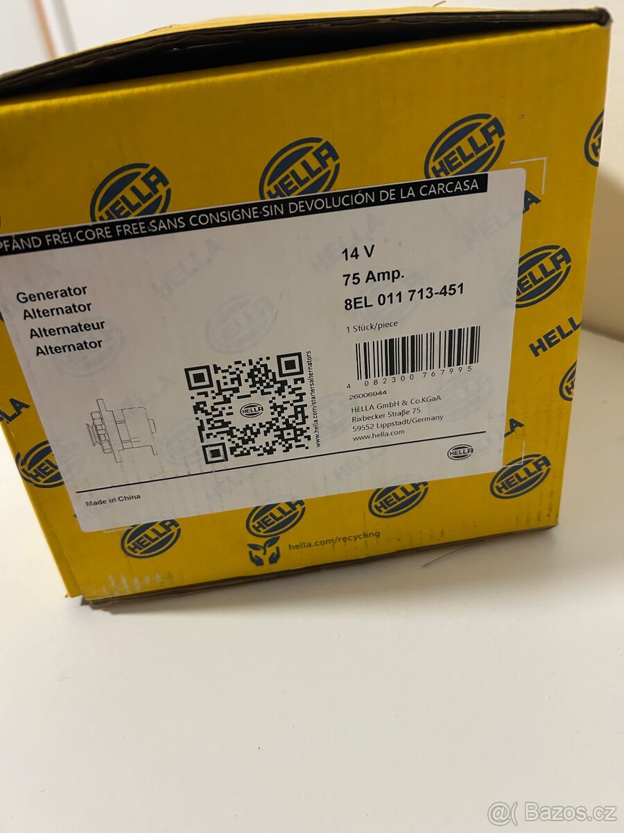 HELLA 8EL 011 713-451 - Alternátor - 2