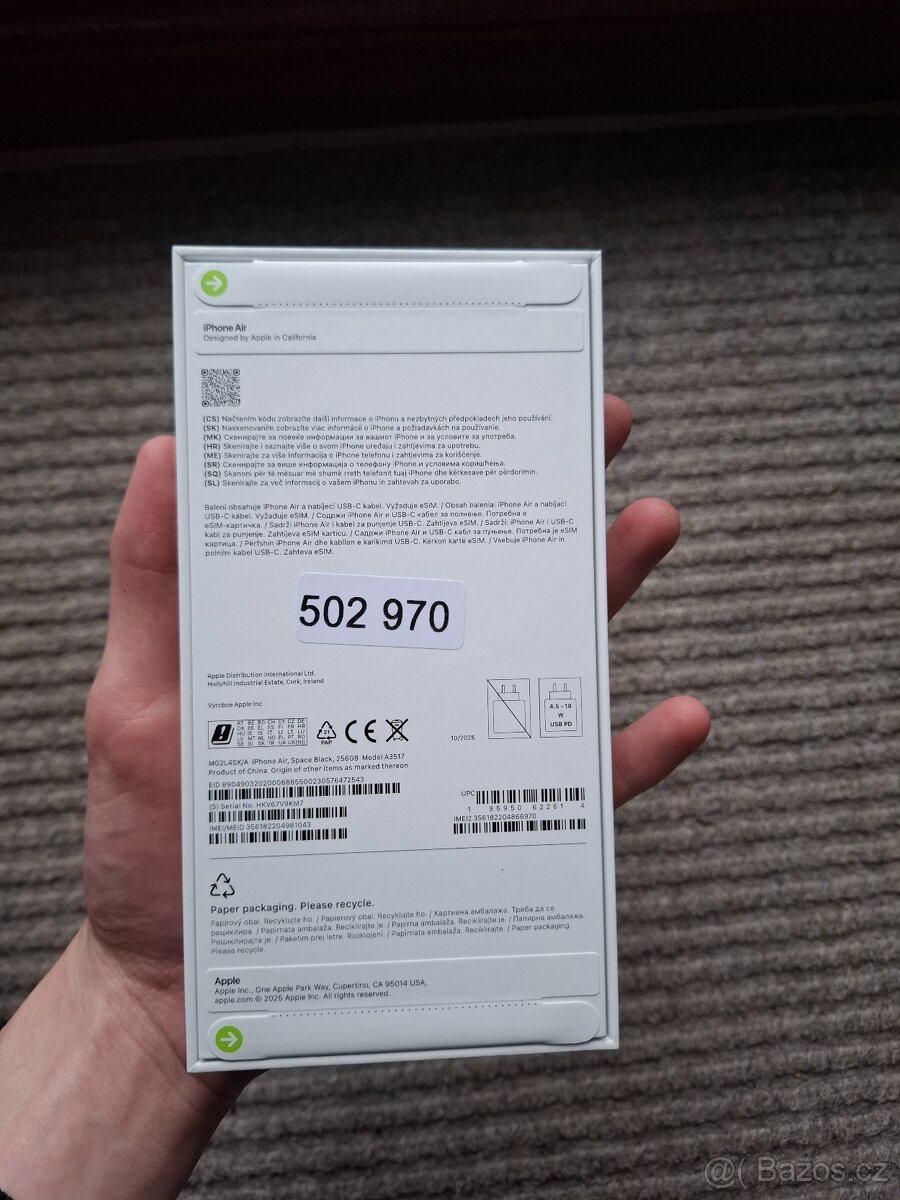 iPhone Air 256GB "Space Black" - 2