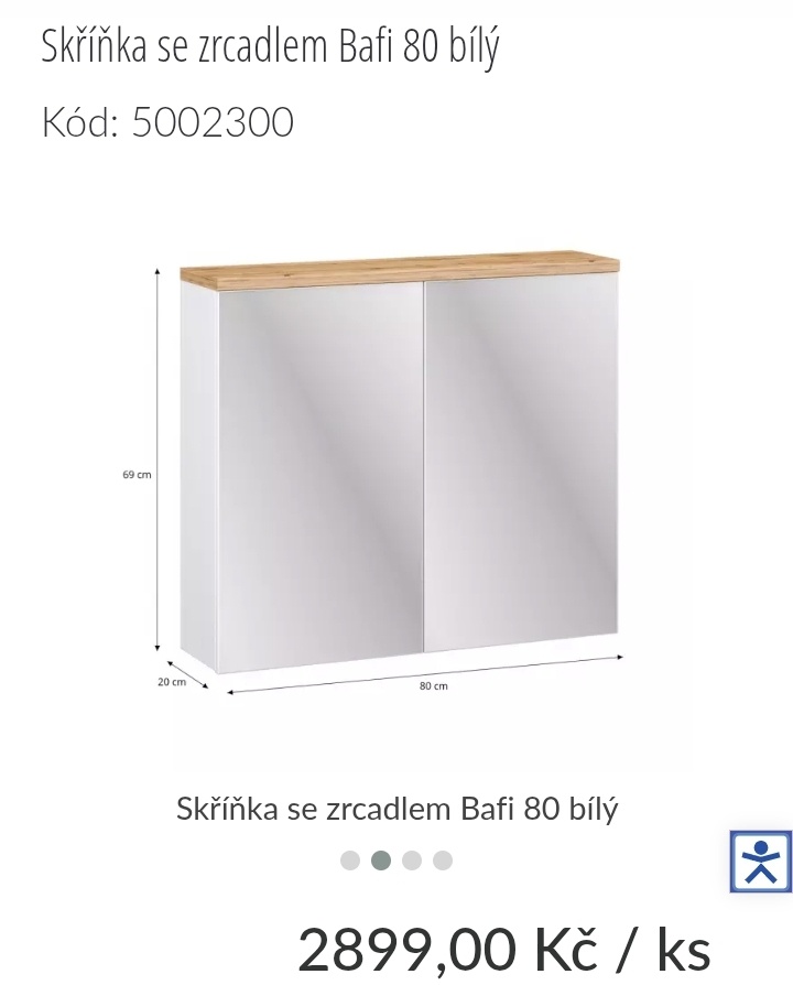 Zrcadlová skříňka 80 cm - 2