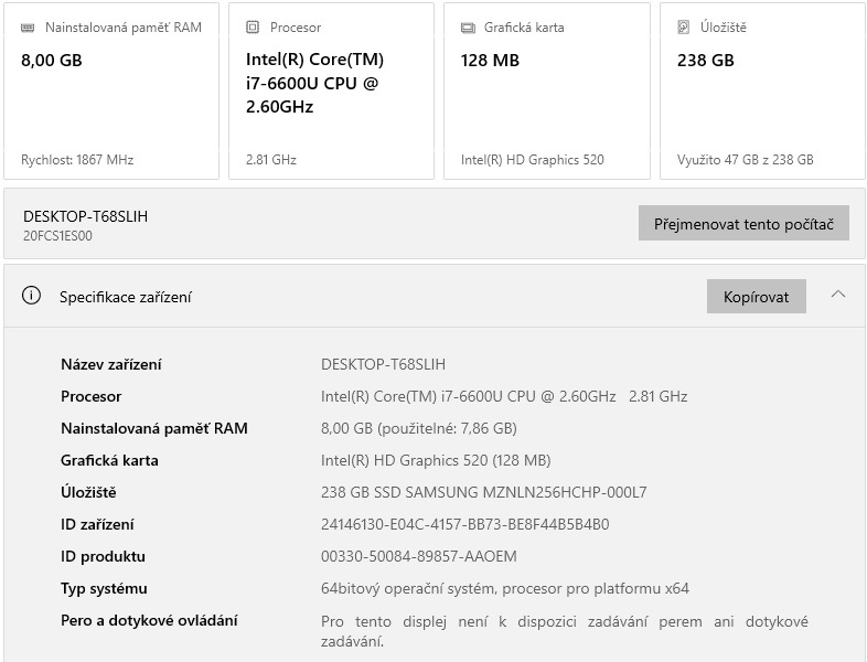 Lenovo ThinkPad x1 Carbon 4.generace - 2