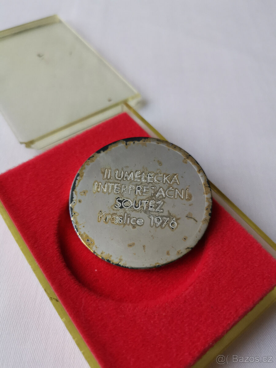 Mince/medaile II.umělecká interpretační soutěž Kraslice 1976 - 2