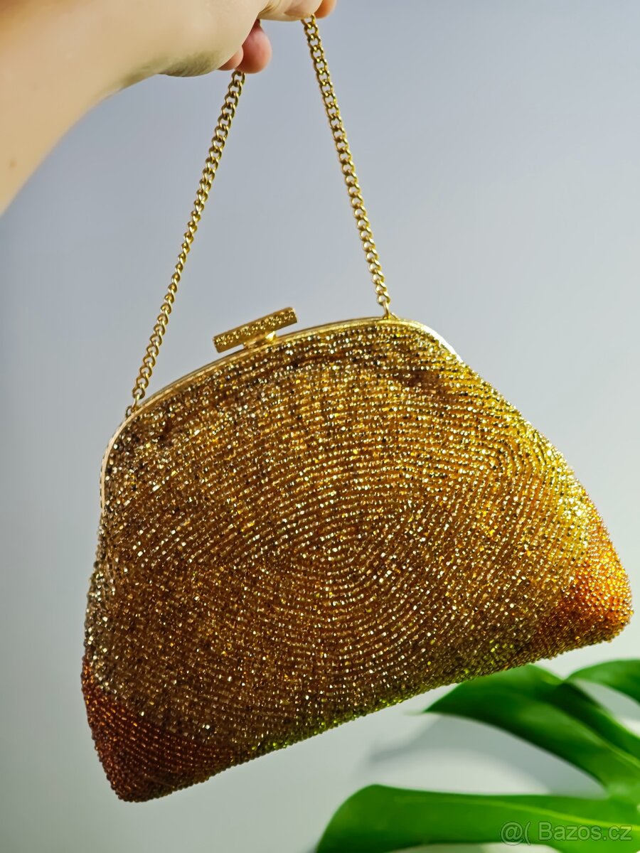 Vintage korálková kabelka+ původní krabice ŽFS - 2