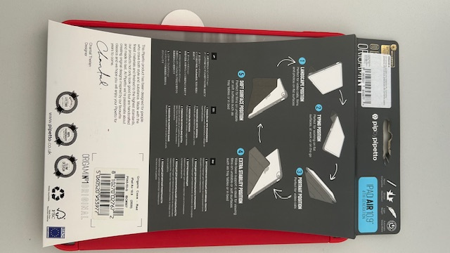 Original Pipetto Origami no1 iPad Air 10.9" 4g./ 5.g. RED - 2