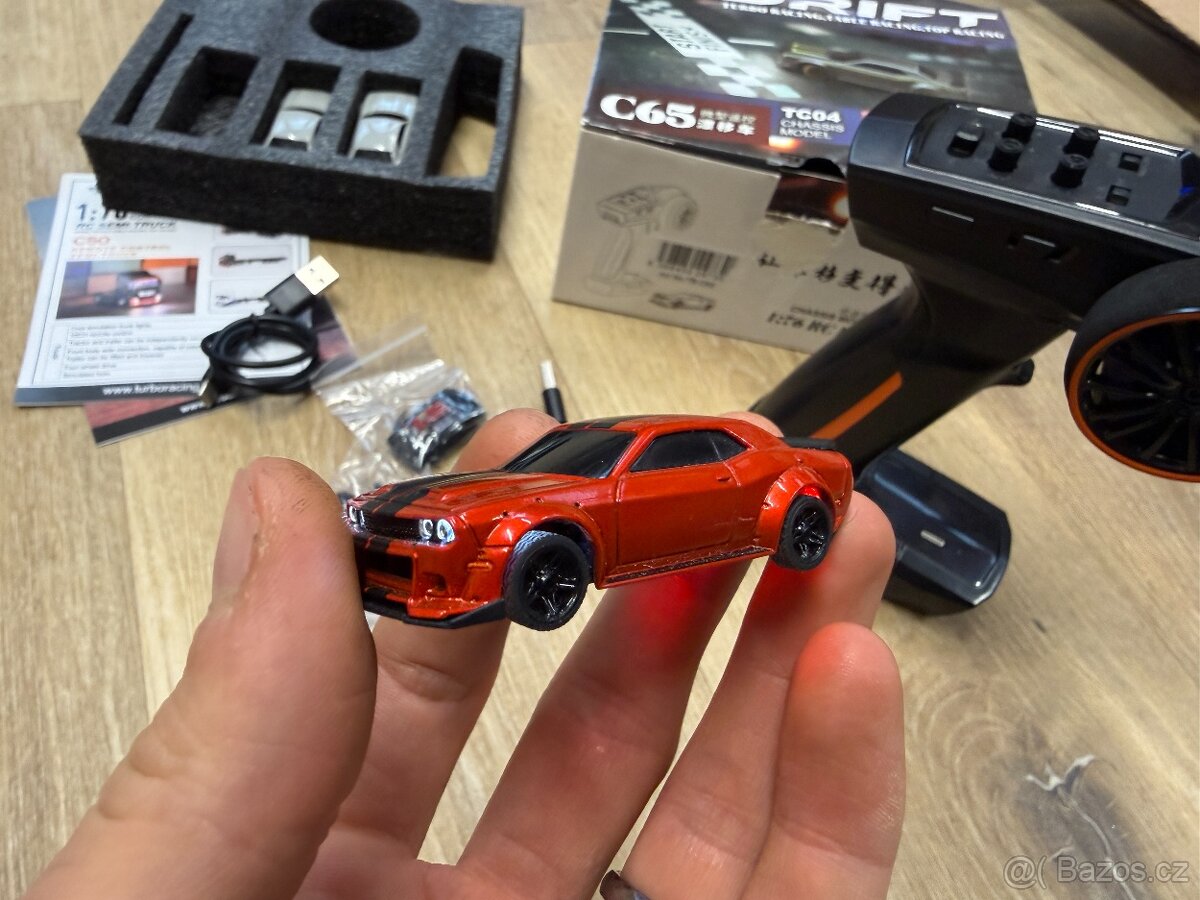 nový RC drift model 1:76 Turbo Racing + vysilac - komplet - 2