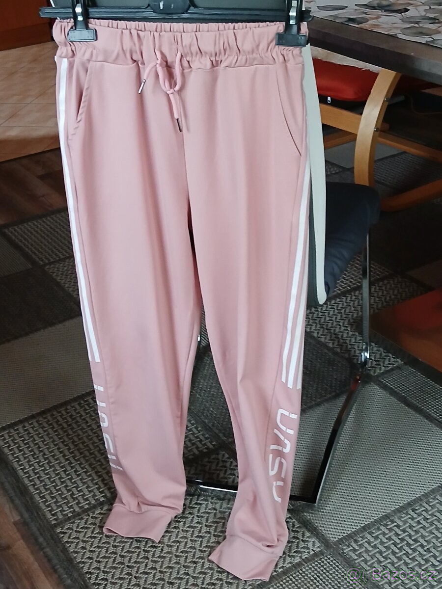 Starorůžové tepláky vel.M - 2