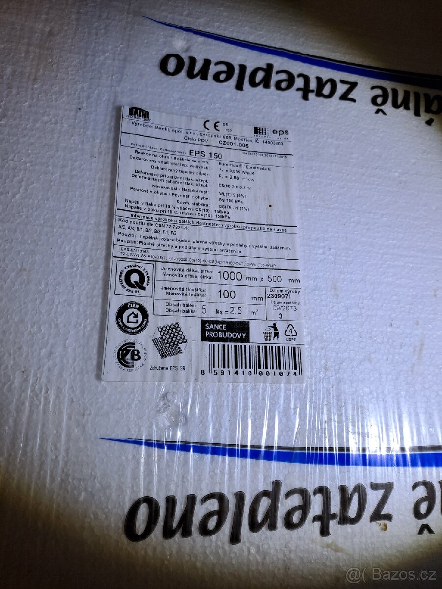 Podlahový polystyren Bachl EPS 150 100mm - 2