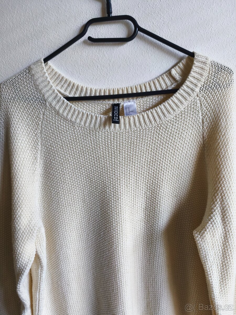 Krémový svetr DIVIDED by H&M – vel. M - 2