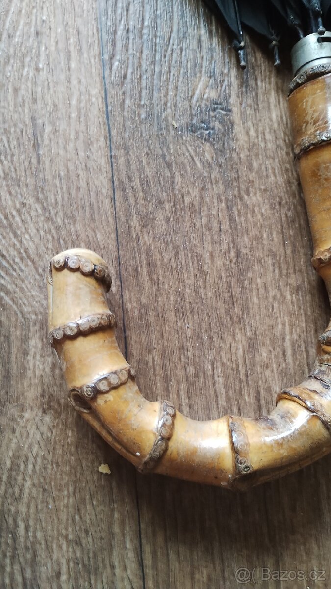 Deštník s bambusovým držadlem - 2