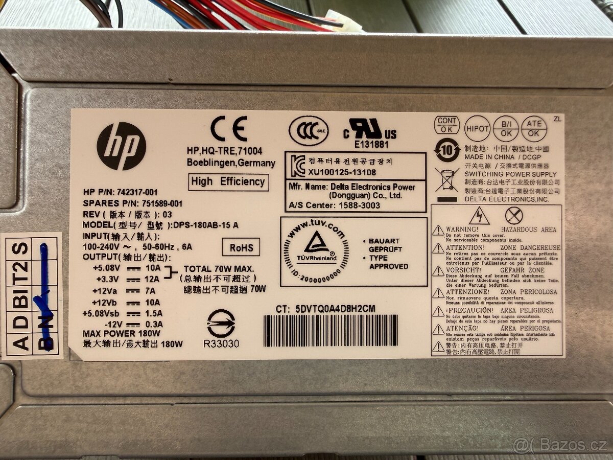 Originální počítačový zdroj HP 180 W - 2