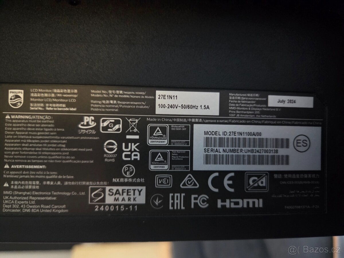 Monitor 27" Philips - 2