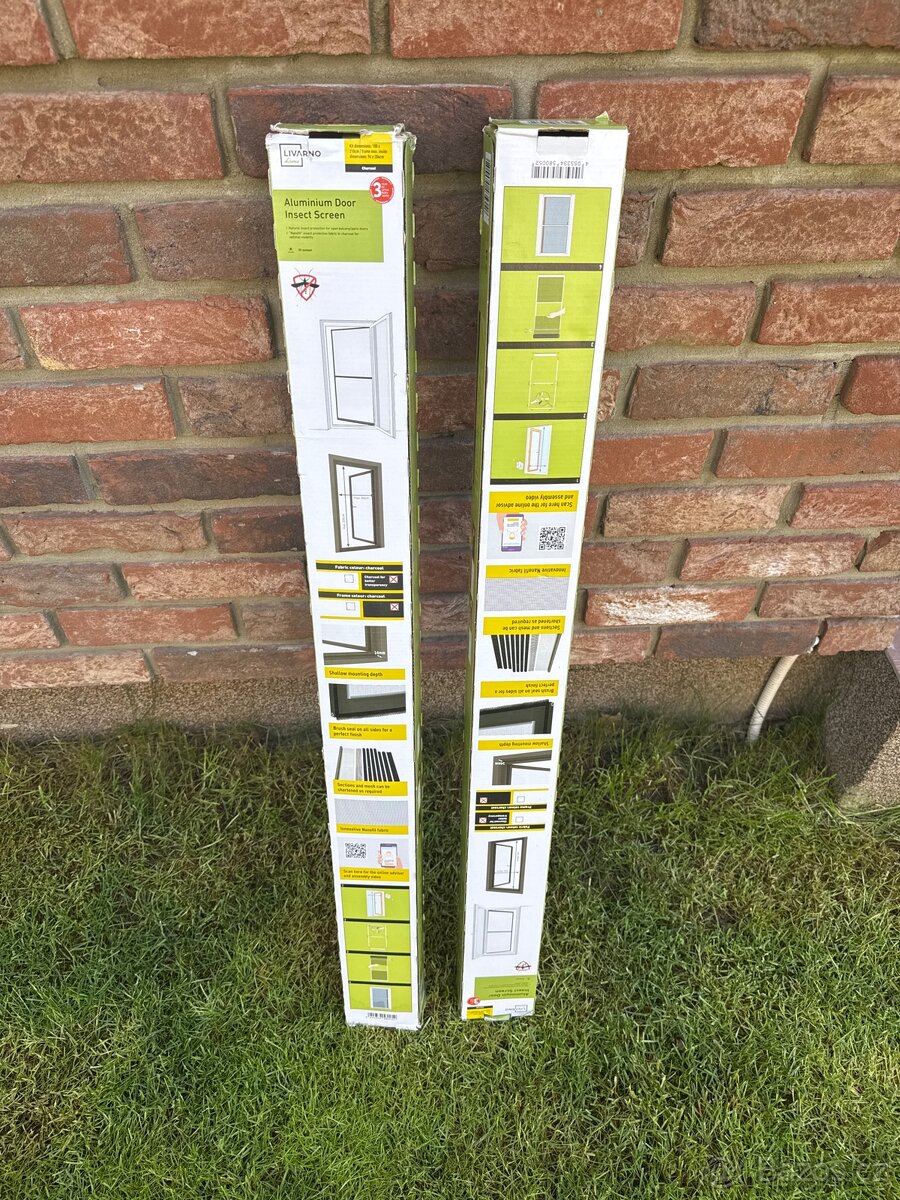Hliníkový dveřní rám se síťkou proti hmyzu, 100 x 210 cm - 2