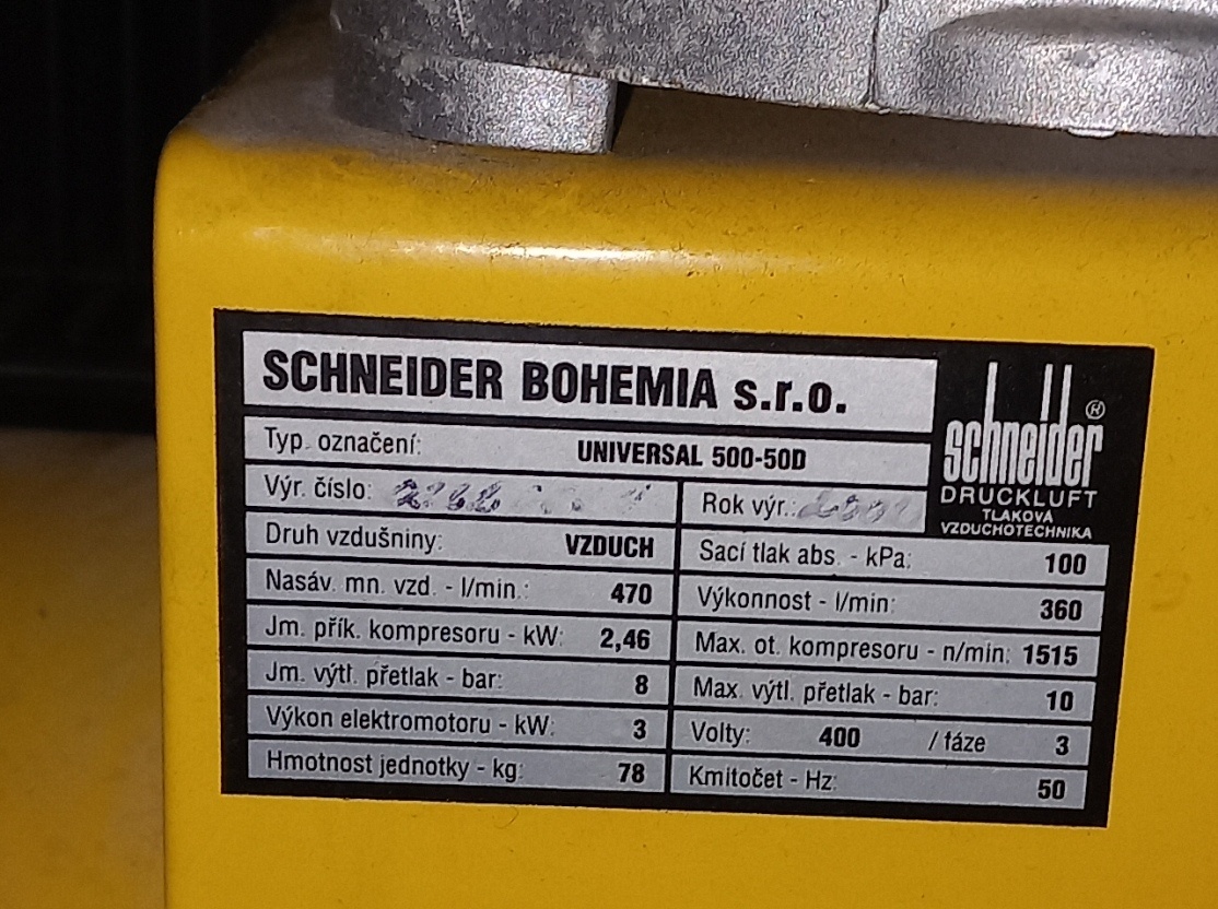 Vzduchový kompresor Schneider Universal 500-50D - 2