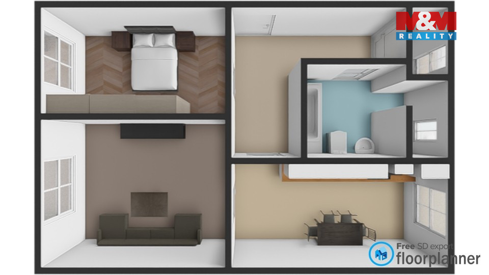 Pronájem bytu 2+1 v Žďáru nad Sázavou, ul. Okružní - 2