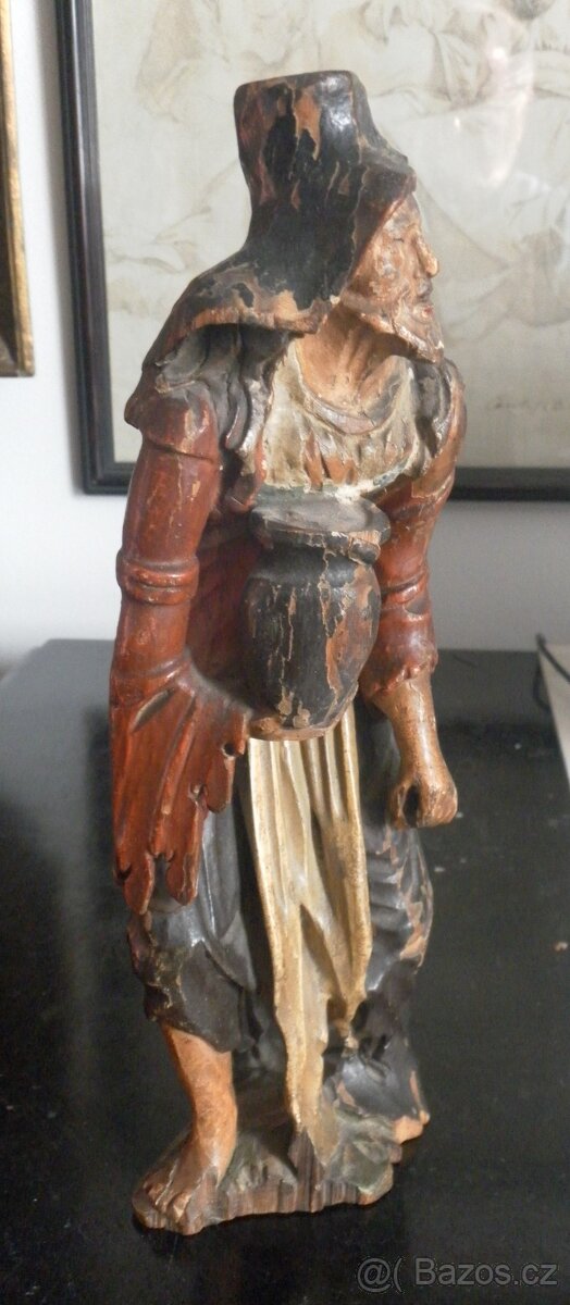 Dřevořezba žebráka. - 2