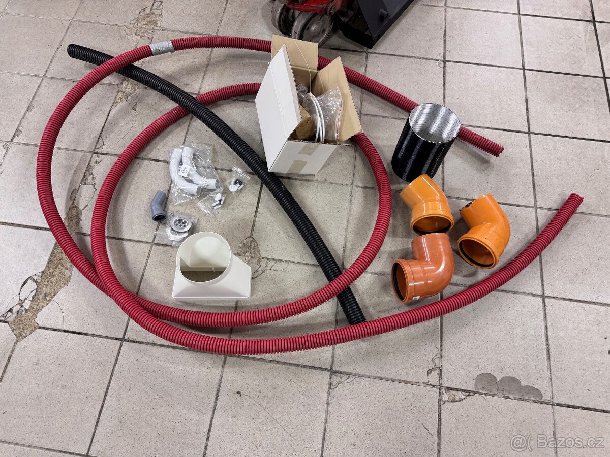 Zbytky stavební materiál síť drenáž, KG trubky, chránička - 2