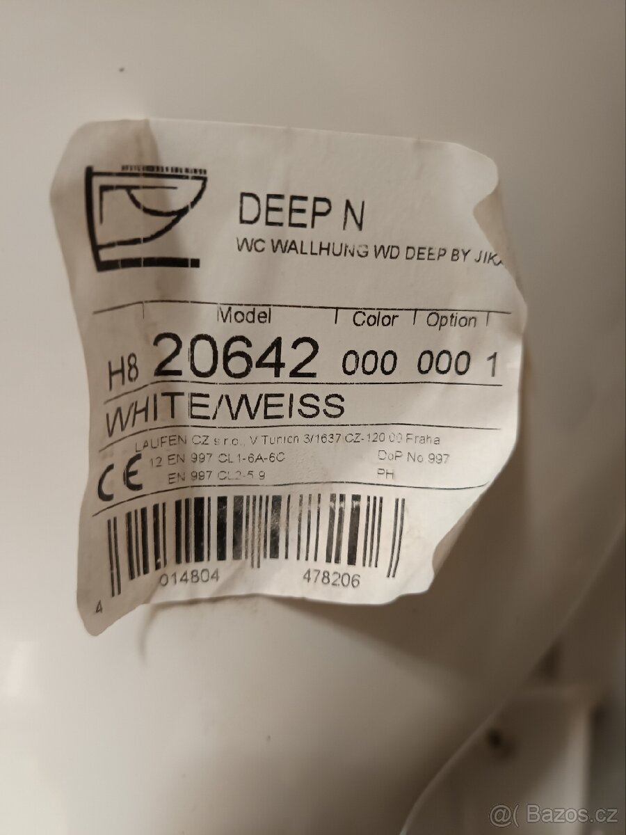 Závěsná, bezbariérová WC mísa Jika Deep
- 2