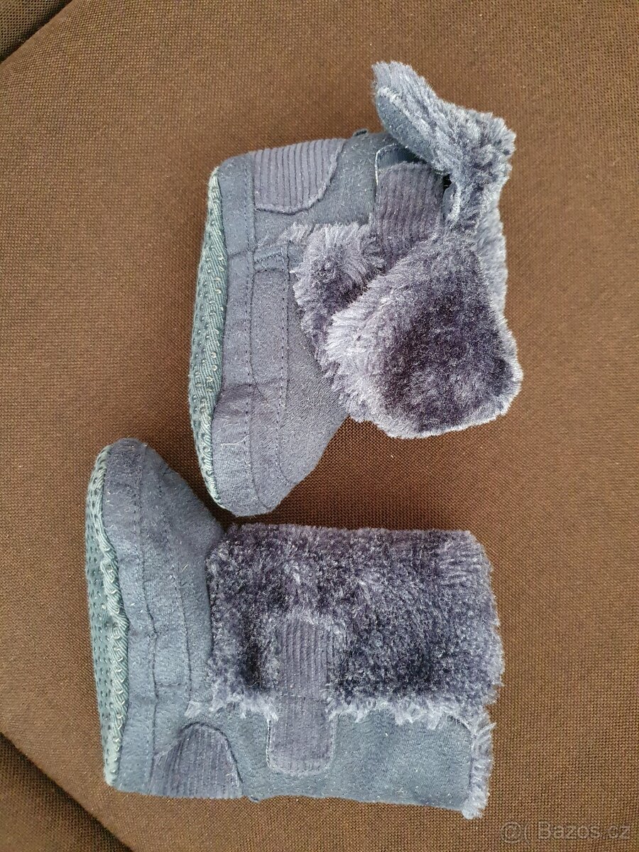 Dívčí modré zimní/jarní capáčky - 2