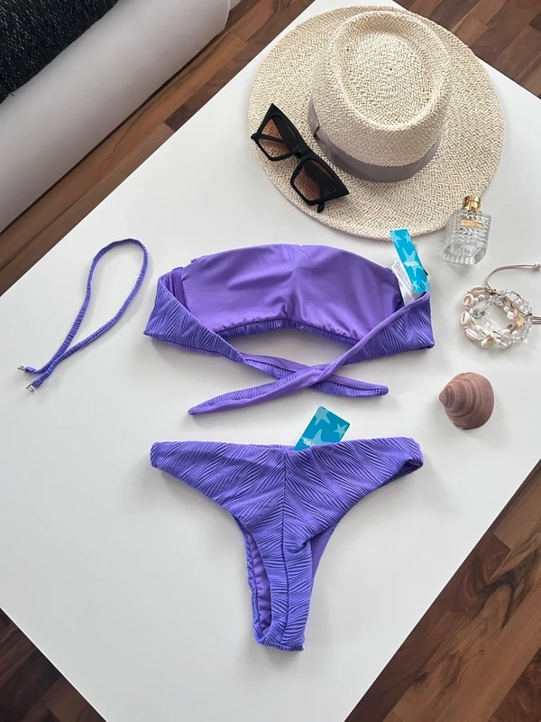 Lila Bandeau plavky, Tezenis XS/S - 2