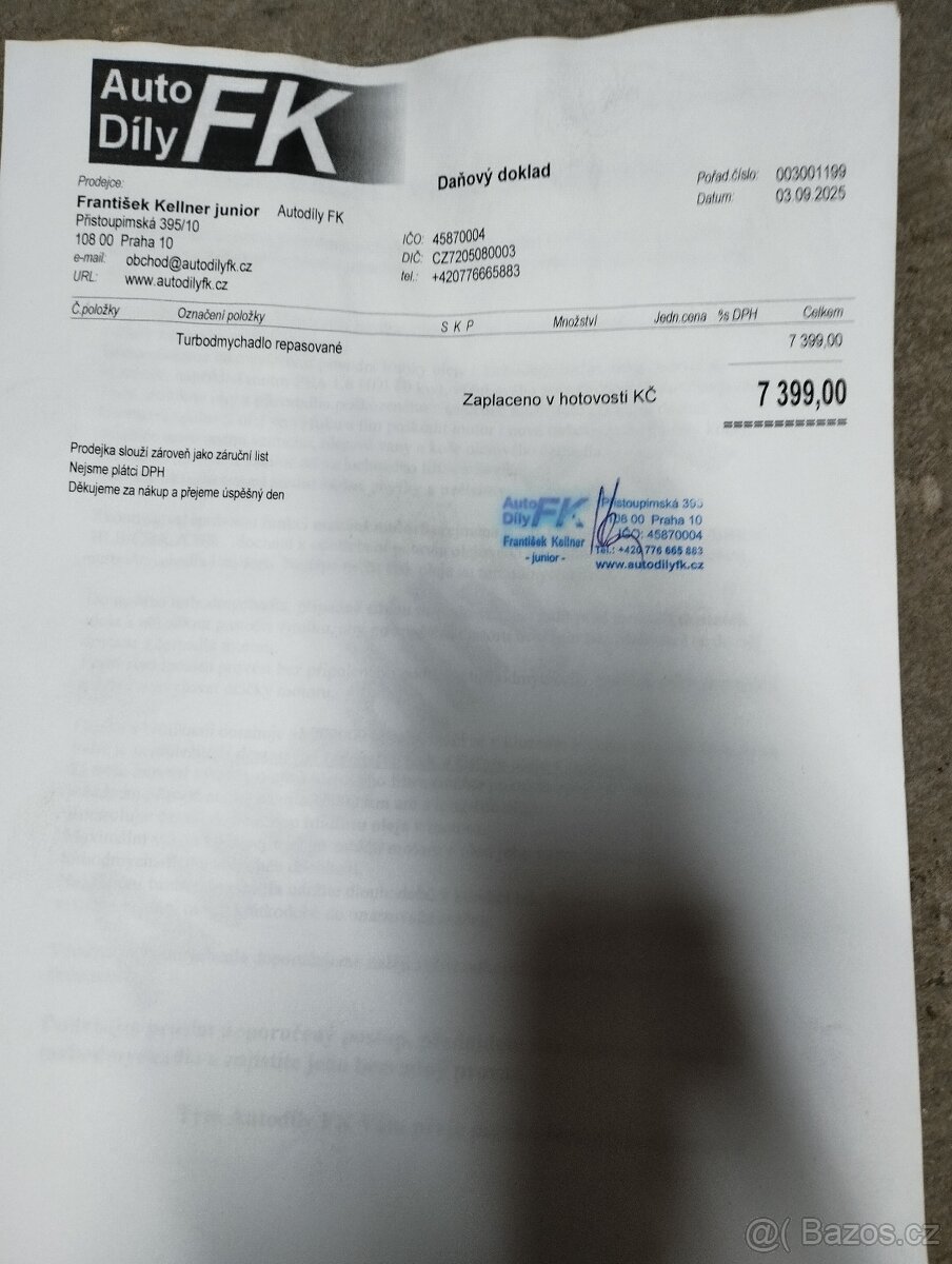 Turbo Škoda Superb 1 - 2