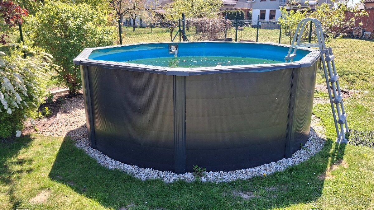 Bazén GRE Graphite 3,5mx1,32m vč. fitrace a příslušenství - 2