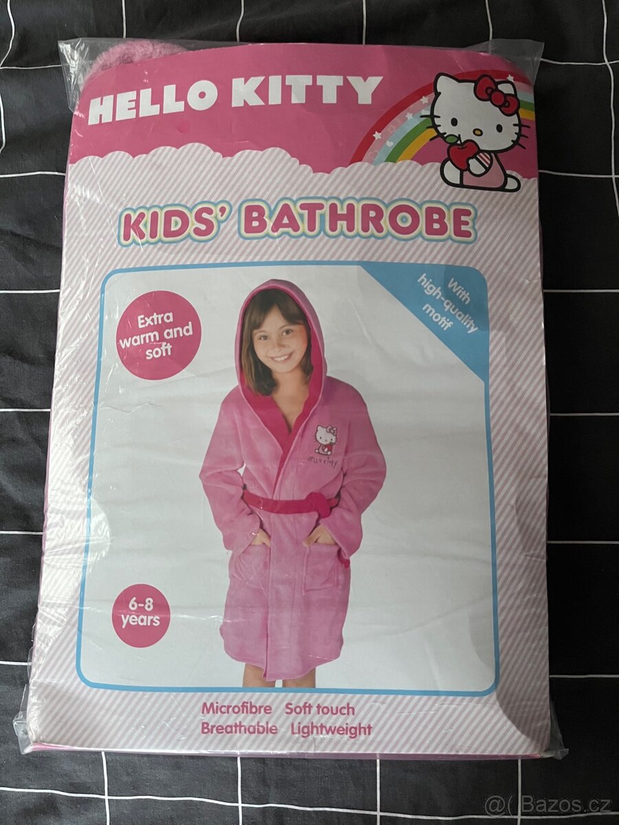 Župan s kapucí Hello Kitty vel. 122/128 - 2
