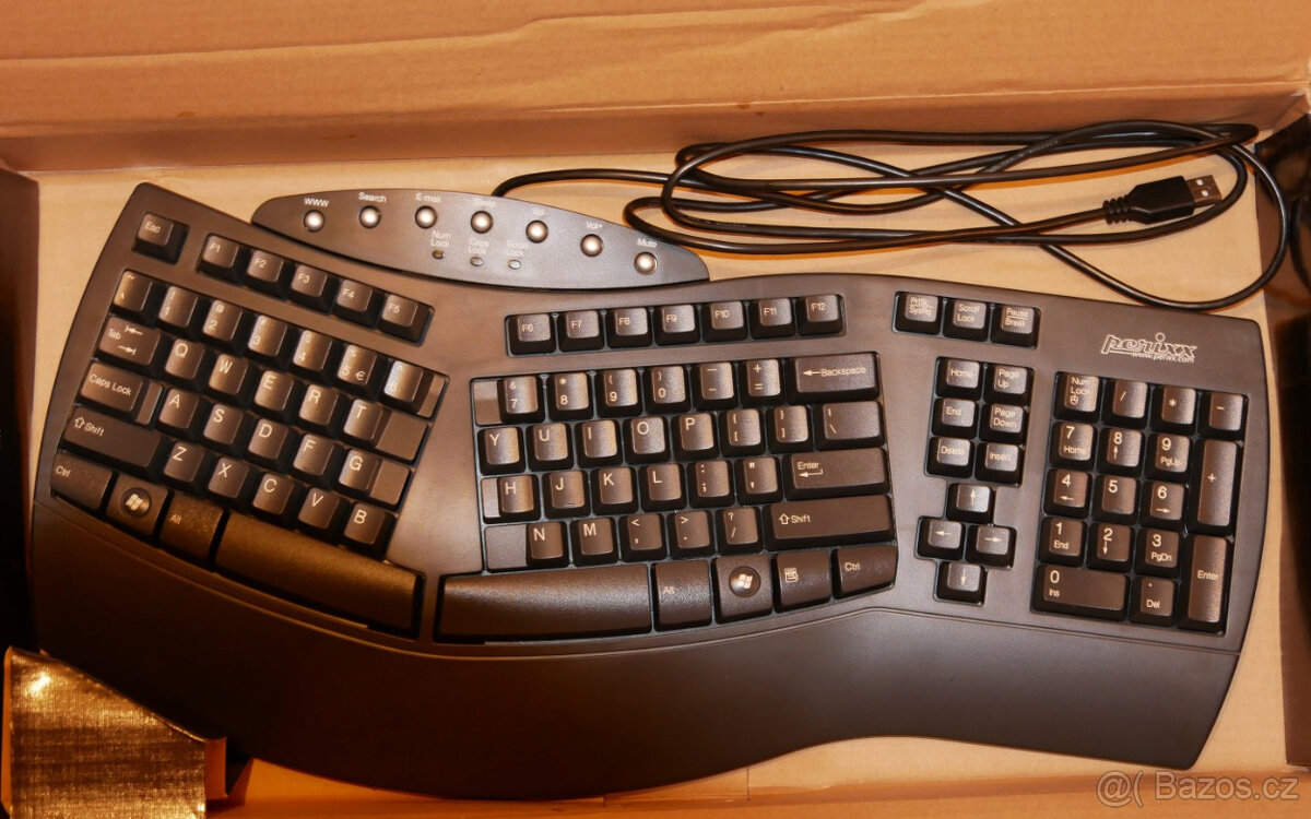 ergonomická klávesnice Perixx Periboard-512, nová - 2