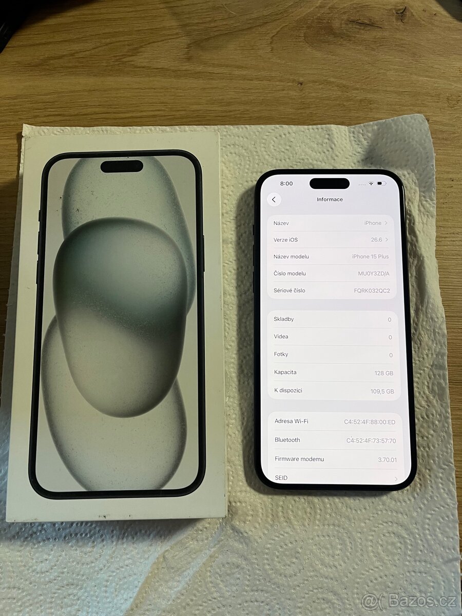 Apple IPhone 15 Plus, 128gb černá. Dobrý Stav - 2