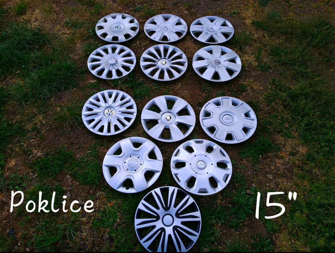 Poklice po 1 ks...16",15",14" - 2